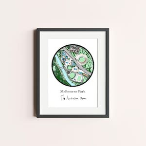 The Australian Open | Tennis Art Print | Tennis Gift (Colour)