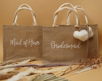Bridesmaid Gift Bag Set with Sleepers & Satin Robe OR PJs Set! Personalized Bridesmaid Gift Bag Ready to Gift, Bridesmaid Proposal Gift Set