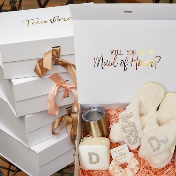 Will You Be My Bridesmaid Box, Bridesmaid Gift Box Set, Personalized Bridesmaid Gift Box, Bridesmaid Proposal Gift Box, Bridesmaid Gifts