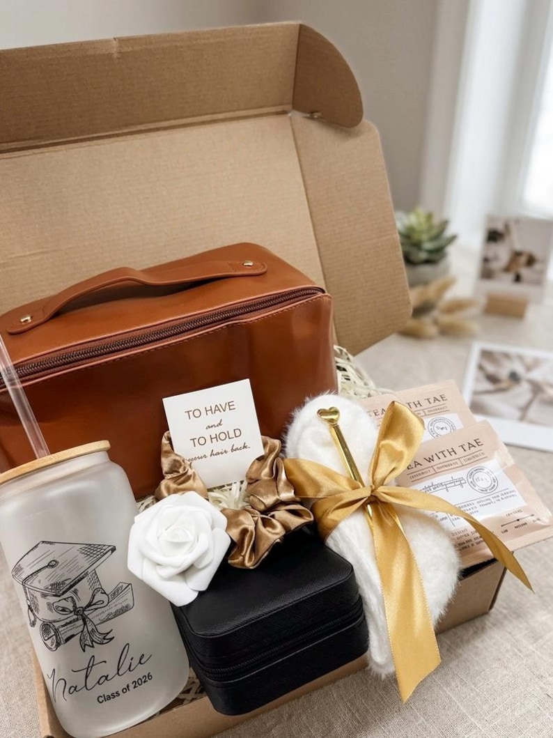 Custom Graduation Gift for Her, Personalized Gift Box, College Grad Gift, High School Graduation Gift, Name Gift Gift Box # 1