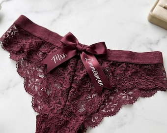 Custom Name Thong, Personalized Underwear, Boyfriend Gift, Husband Gift, Funny Romantic Gift for Him