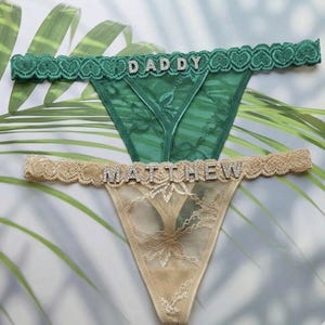 Cadeau petit ami, String prénom personnalisé, String personnalisé, Cadeau couple, Cadeau pour mari, String personnalisé avec nom, Cadeau Saint-Valentin image 3