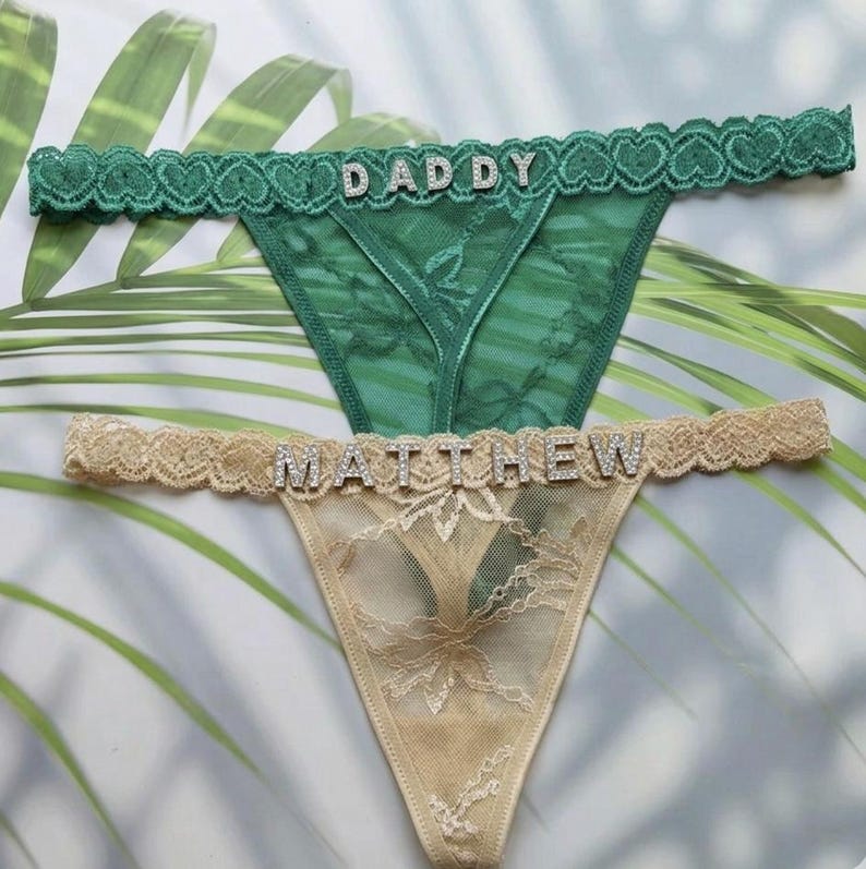 Cadeau petit ami, String prénom personnalisé, String personnalisé, Cadeau couple, Cadeau pour mari, String personnalisé avec nom, Cadeau Saint-Valentin image 3