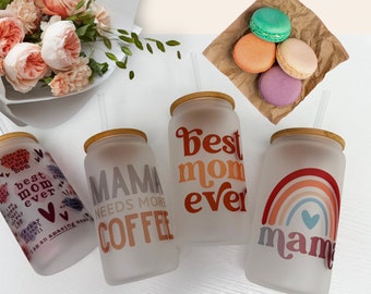 Mama Needs Coffee! Best Mom Ever Coffee Cup, Mothers Day Gift, Mom Coffee Cup, Custom Glass Tumbler for Mom, Mom Birthday Gift, Gift for Mom