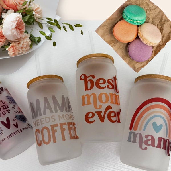 Mama Needs Coffee! Best Mom Ever Coffee Cup, Mothers Day Gift, Mom Coffee Cup, Custom Glass Tumbler for Mom, Mom Birthday Gift, Gift for Mom