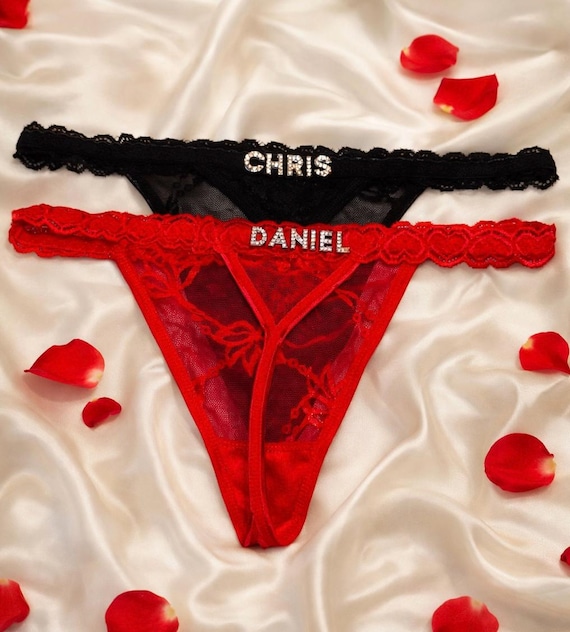 Boyfriend Gift, Custom Name Thong G-strings, Custom Thong, Couple Gift, Gift For Husband, Personalized Thong With Name, Valentine's Day Gift