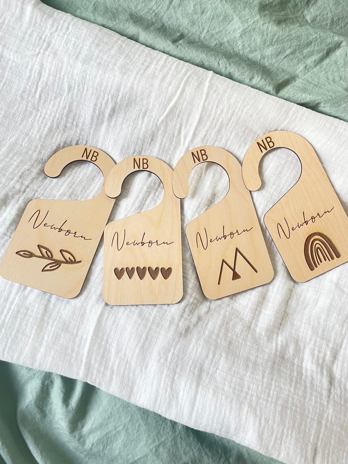 Baby Closet Dividers – Set Of 7 Blue Acrylic Hanger Separators For Newborn To 24 Months, Fits Standard Closet Rods