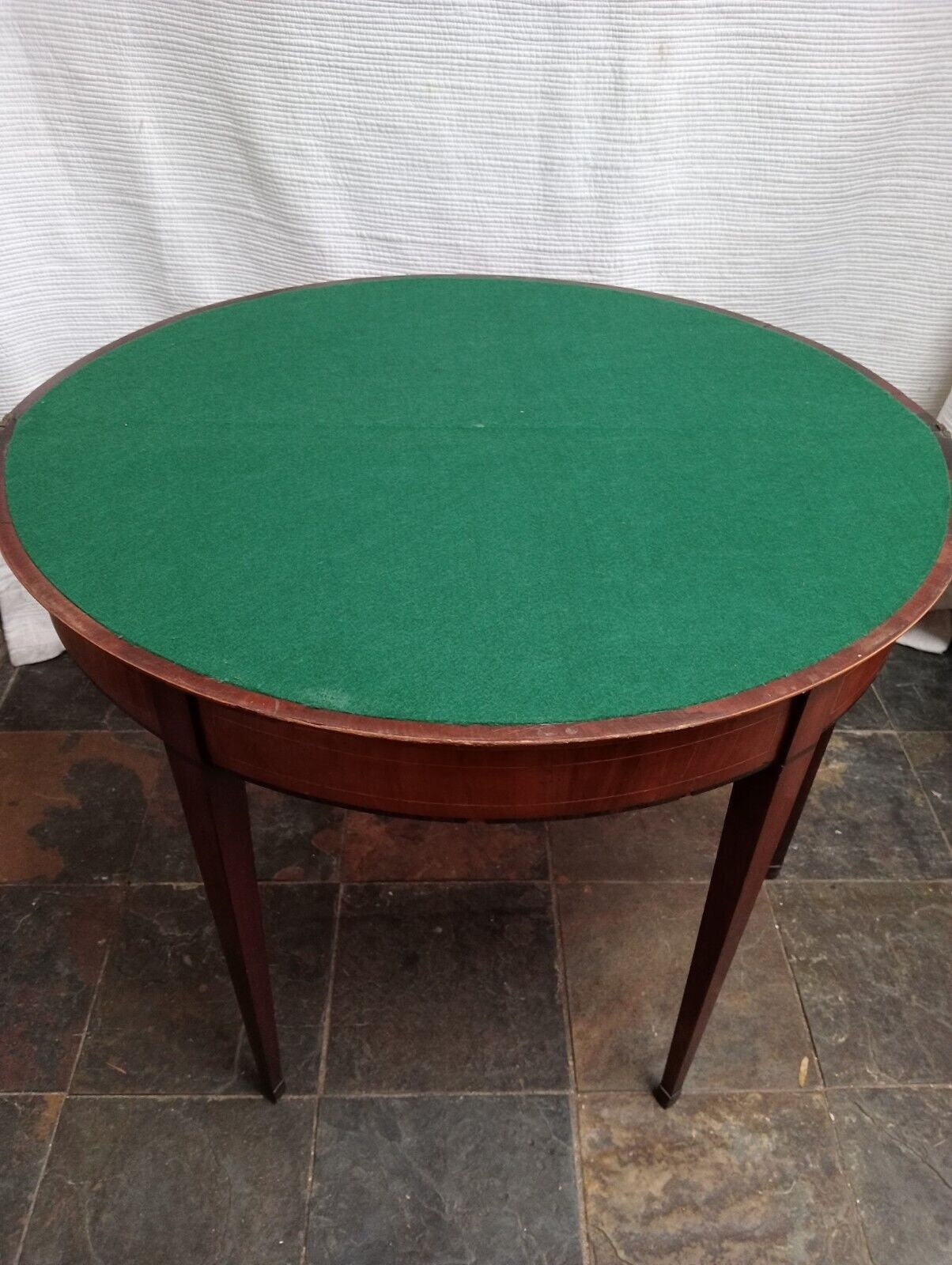 Vintage Half Moon Fold Out Games Table Etsy UK