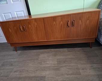 G Plan Teak Mid Century 4 Door Sideboard On Wooden Legs