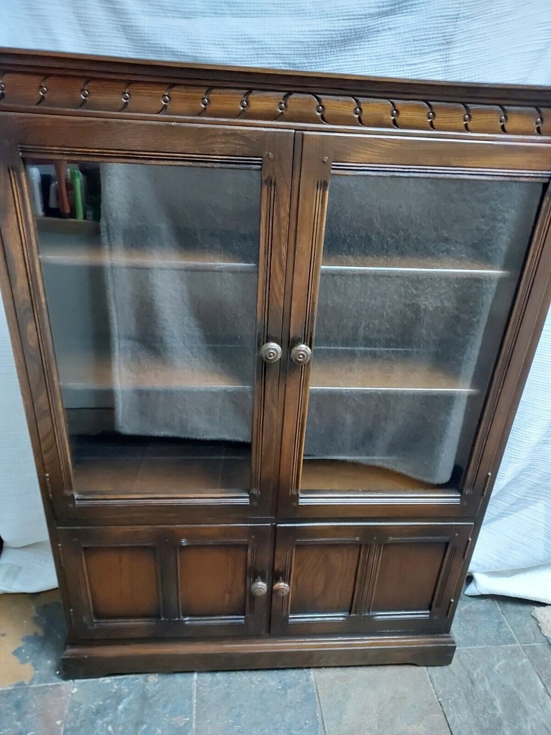 Ercol Display With Glass Doors Etsy UK