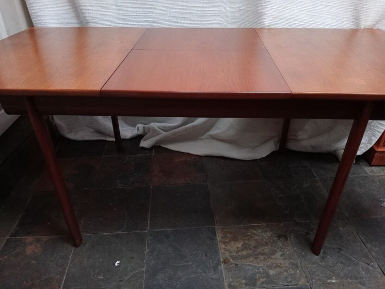 Mid Century Teak Extendable Dining Table By White & Newton image 7