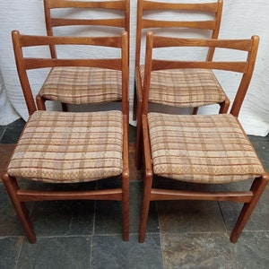 Mid Century Teak Dining Chairs image 1