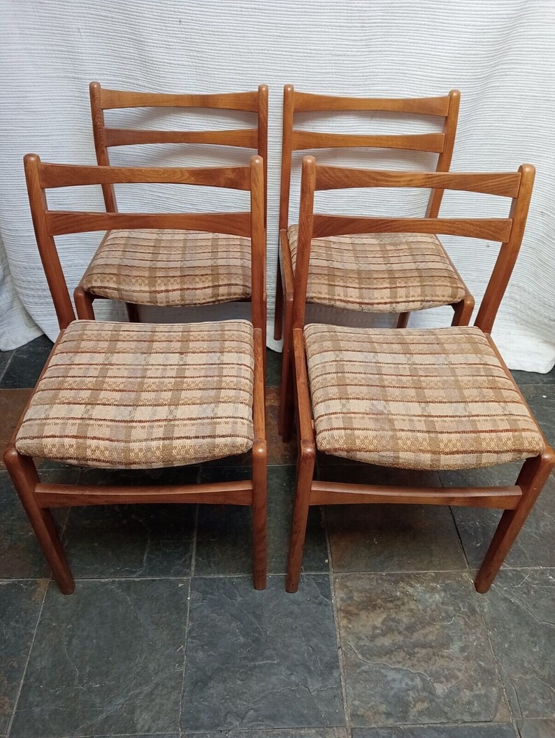 Mid Century Teak Dining Chairs image 1