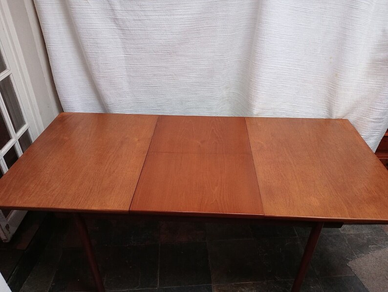 Mid Century Teak Extendable Dining Table By White & Newton image 6