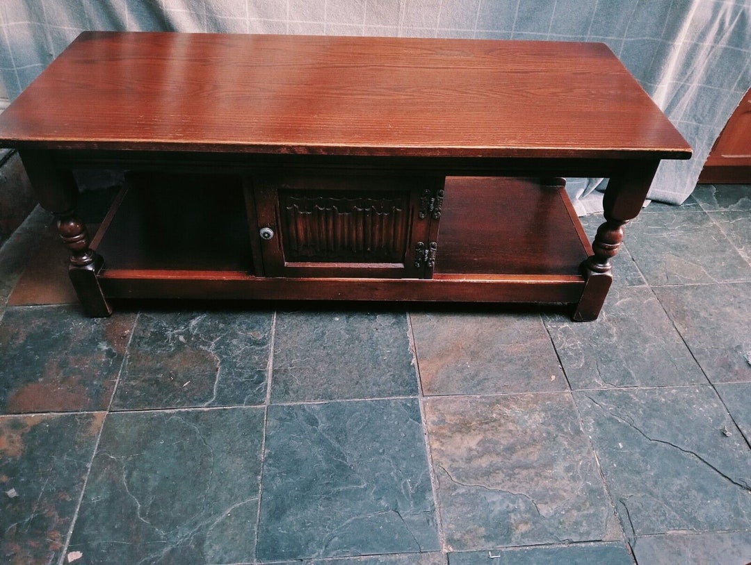 Old Charm Coffee Table With Cupboard Etsy UK