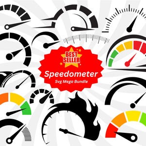 Speedometer Svg, Speedometer Clipart, Speedometer Silhouette, Speedometer Cut File, Gauge Svg, Racing Svg, Speedometer Vector
