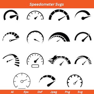 Speedometer SVG, Speedometer Silhouette, Speedometer SVG Bundle, Speedometer eps, Speedometer vector, Gauge svg, Speed svg