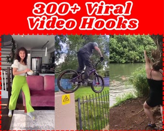 Paquete de más de 300 vídeos virales con gancho: TikTok, Reels y cortos (descarga digital)