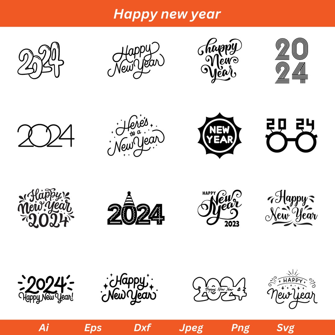 Happy New Year Svg, Happy New Year, New Year Svg, Christmas Svg
