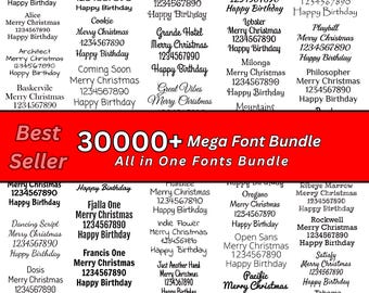 30000+ Font Bundle: Script, Calligraphy, & Cricut Fonts (Digital Download)