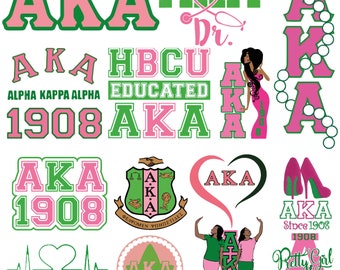 AKA svg, Alpha Kappa Alpha Sorority svg, 14 Designs Bundle,Greek Svg, Aka Letters Svg, aka svg for shirts,Rush svg, Aka Letters Svg, Aka png