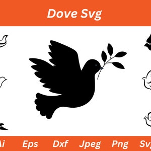 Dove svg, Dove Silhouette, Pigeon SVG ,birds svg, SVG Cut File For Cricut