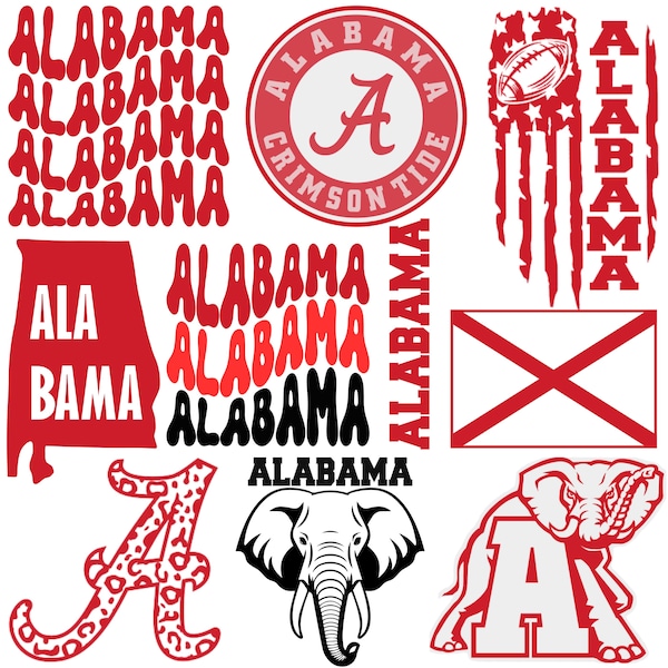 Alabama Svg, Alabama State Svg, Crimson Tide Svg, Alabama svg files, Alabama Football Svg, Crimson Tide Svg, Alabama clipart, Alabama Png