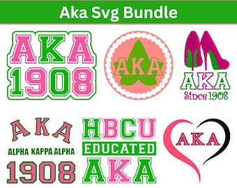 AKA Sorority SVG Bundle: Greek Letters, Alpha Kappa Alpha (Digital Download)