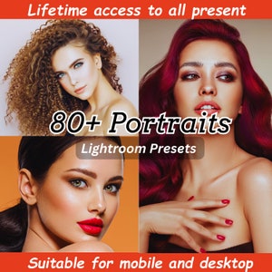 80+ Portrait Lightroom Presets, Studio Presets, Beauty Presets, Instagram Presets, Lightroom Preset, Instagram filter, Portrait Presets