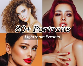 Ponad 80 presetów portretowych do programu Lightroom: filtry studyjne i upiększające (wersja cyfrowa do pobrania)