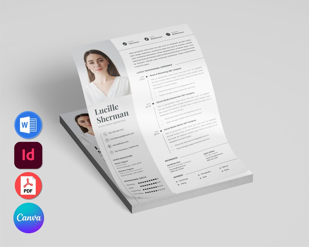 Resume Template Word Cv Template Google Docs ATS Resume ATS Cv Resume Template Word Cv Template Google Docs ATS Resume ATS Cv