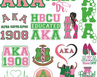Alpha Kappa Alpha SVG Bundle: AKA Sorority Designs (Digital Download)