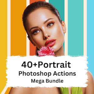 40+ Portrait Photoshop Actions,  Photoshop Actions, Portraiture Photoshop, Photoshop Preset, Skin Smoothing Actions, Photo Manipulation