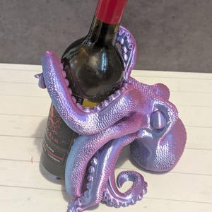 3d printed octopus wine holder
