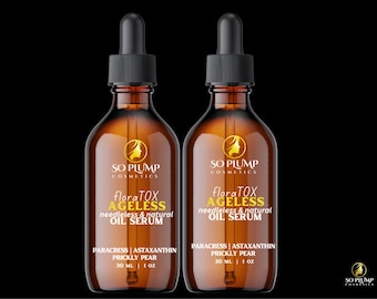 Sérum de aceite antiedad FloraTOX de Paracress / Espilantol, astaxantina, higo chumbo (paquete de 2)