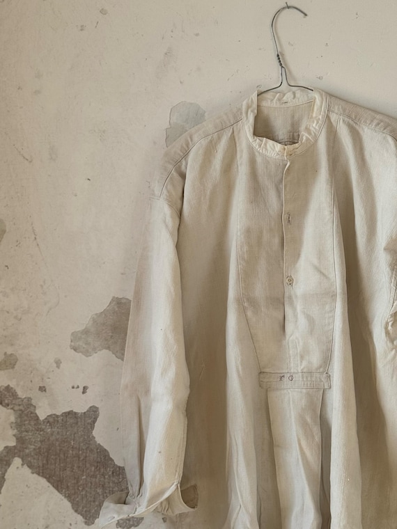 1850s-1870s Authentic French Chemise, Hand-spun H… - image 9