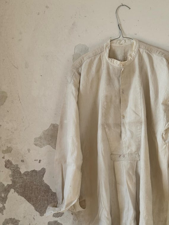 1850s-1870s Authentic French Chemise, Hand-spun H… - image 3