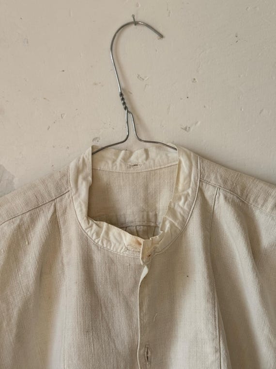 1850s-1870s Authentic French Chemise, Hand-spun H… - image 4