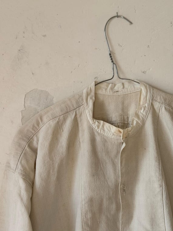 1850s-1870s Authentic French Chemise, Hand-spun H… - image 10