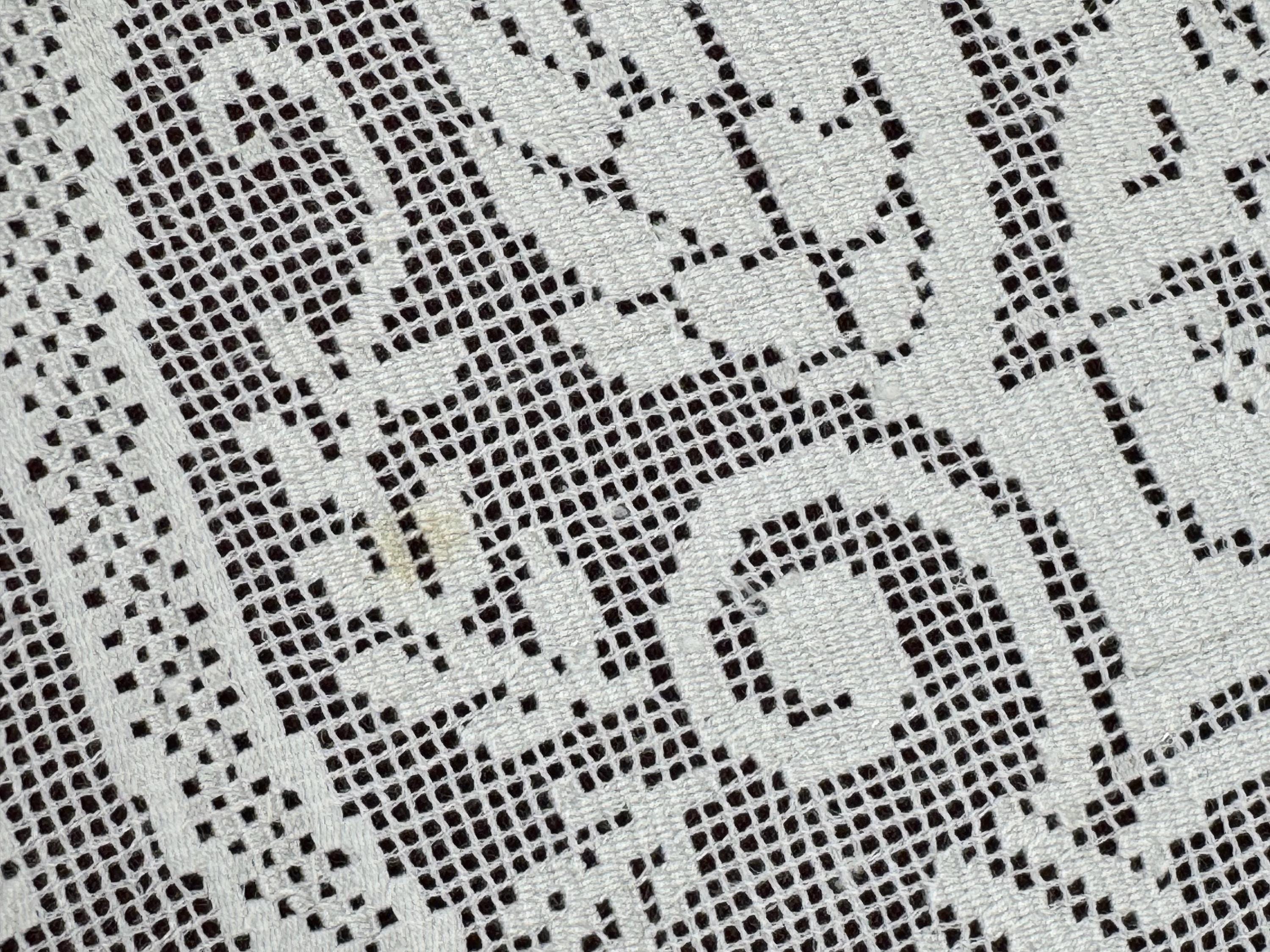 Antique SICILIAN Table Linen, Handmade Drawn Work Sfilato Siciliano ...