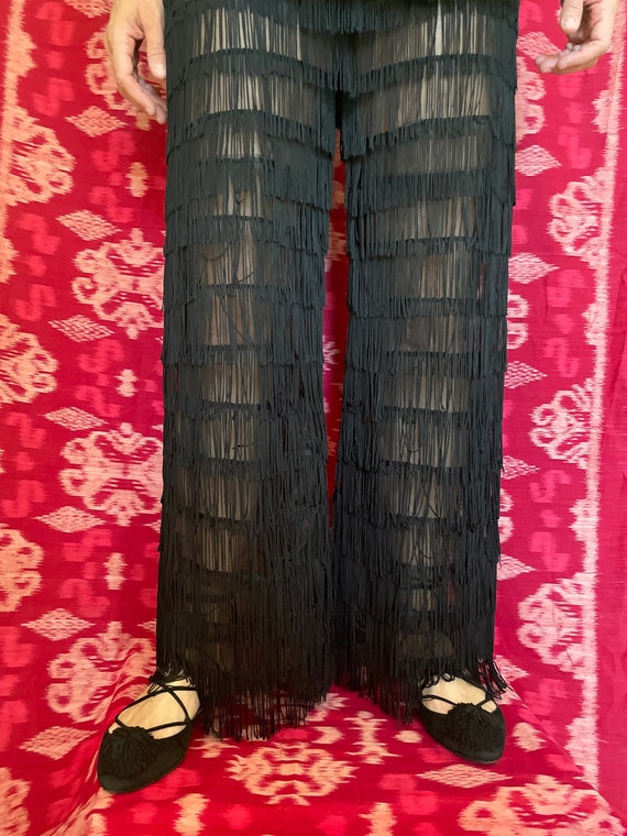 ORIGINAL 1960s Tiered Fringe Pants or Trousers - … - image 1