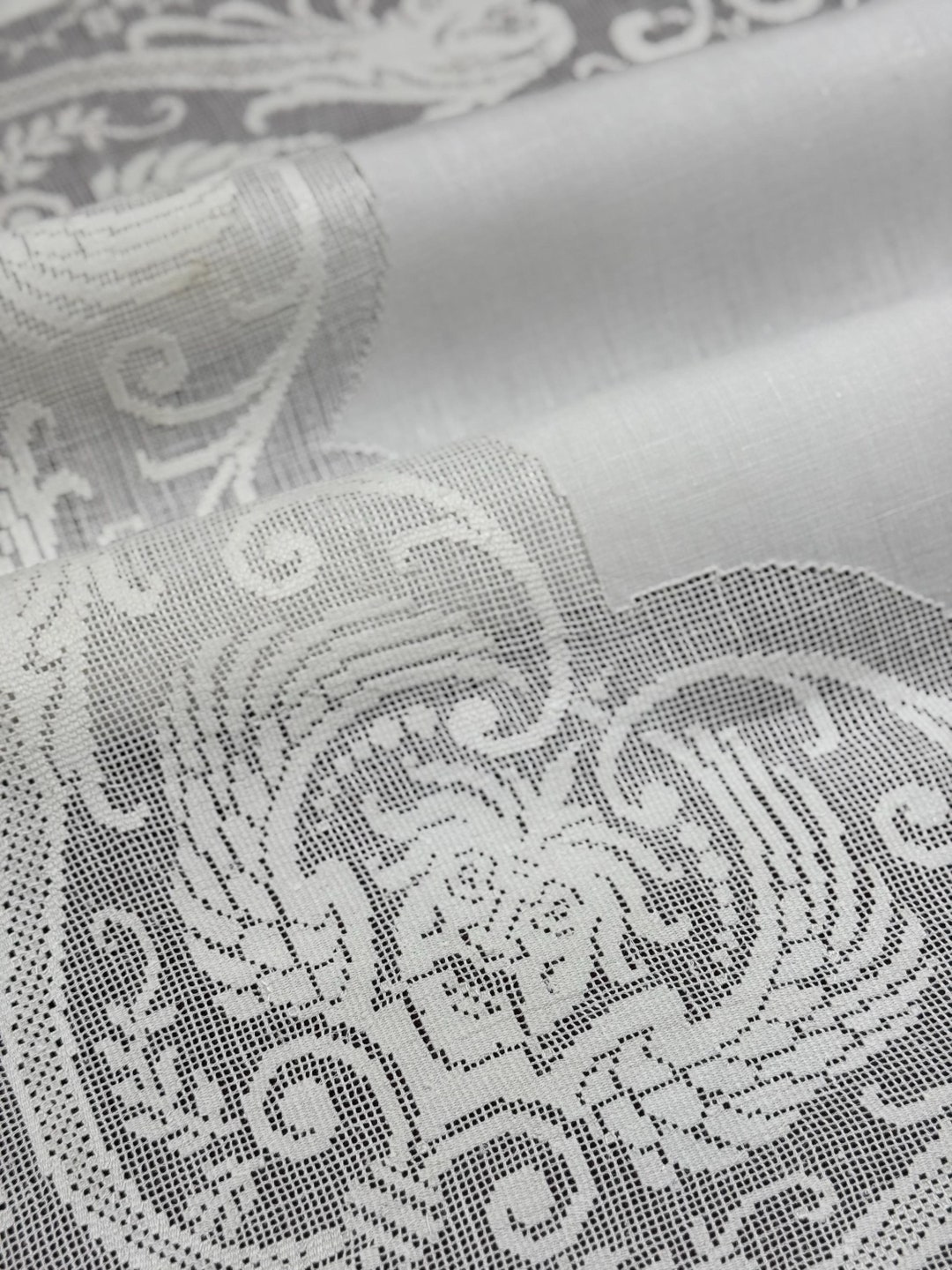 Antique SICILIAN Table Linen, Handmade Drawn Work Sfilato Siciliano ...