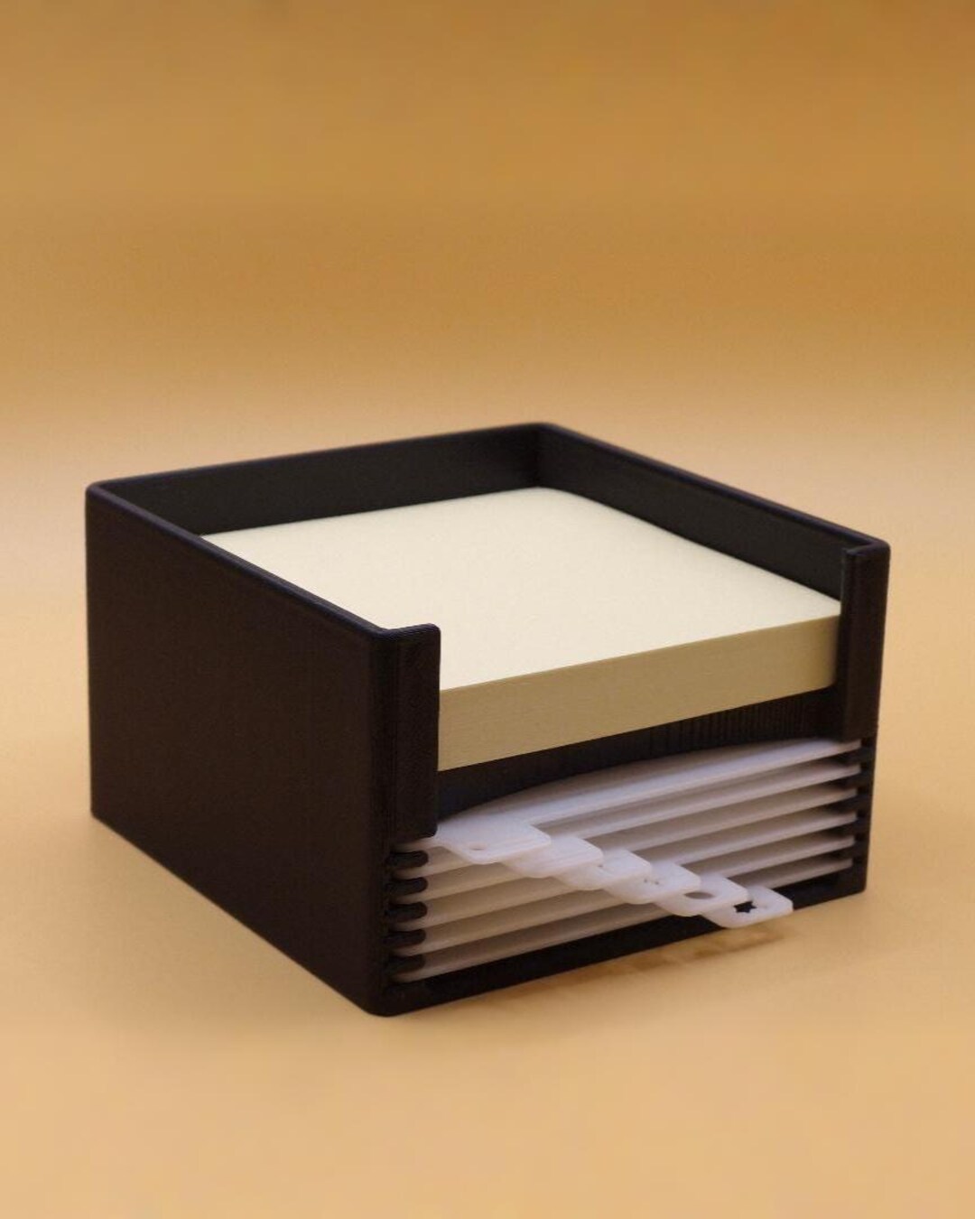 Sticky Note Holder With Stencils (office/desk Organizer) - Etsy
