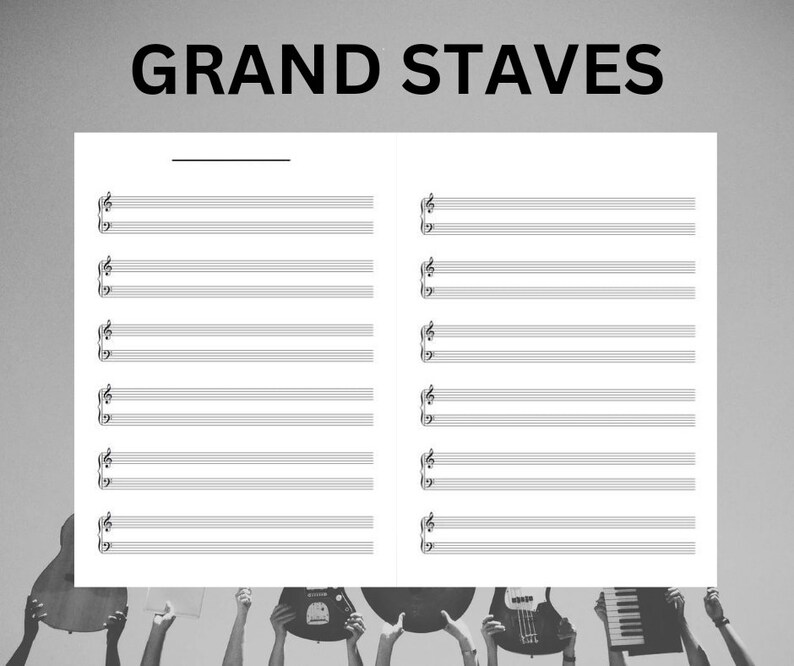 Bundle Printable A4 Sheet Music. Blank Sheet Music Printable. Blank ...