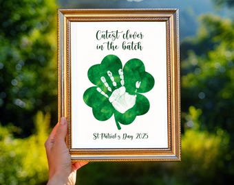 St Patrick's Day Keepsake for Kids Handprints | Craft for Kids Baby Toddler, Mom Grandma Gift, Memory Keepsake, DIY Card, Digital Printable