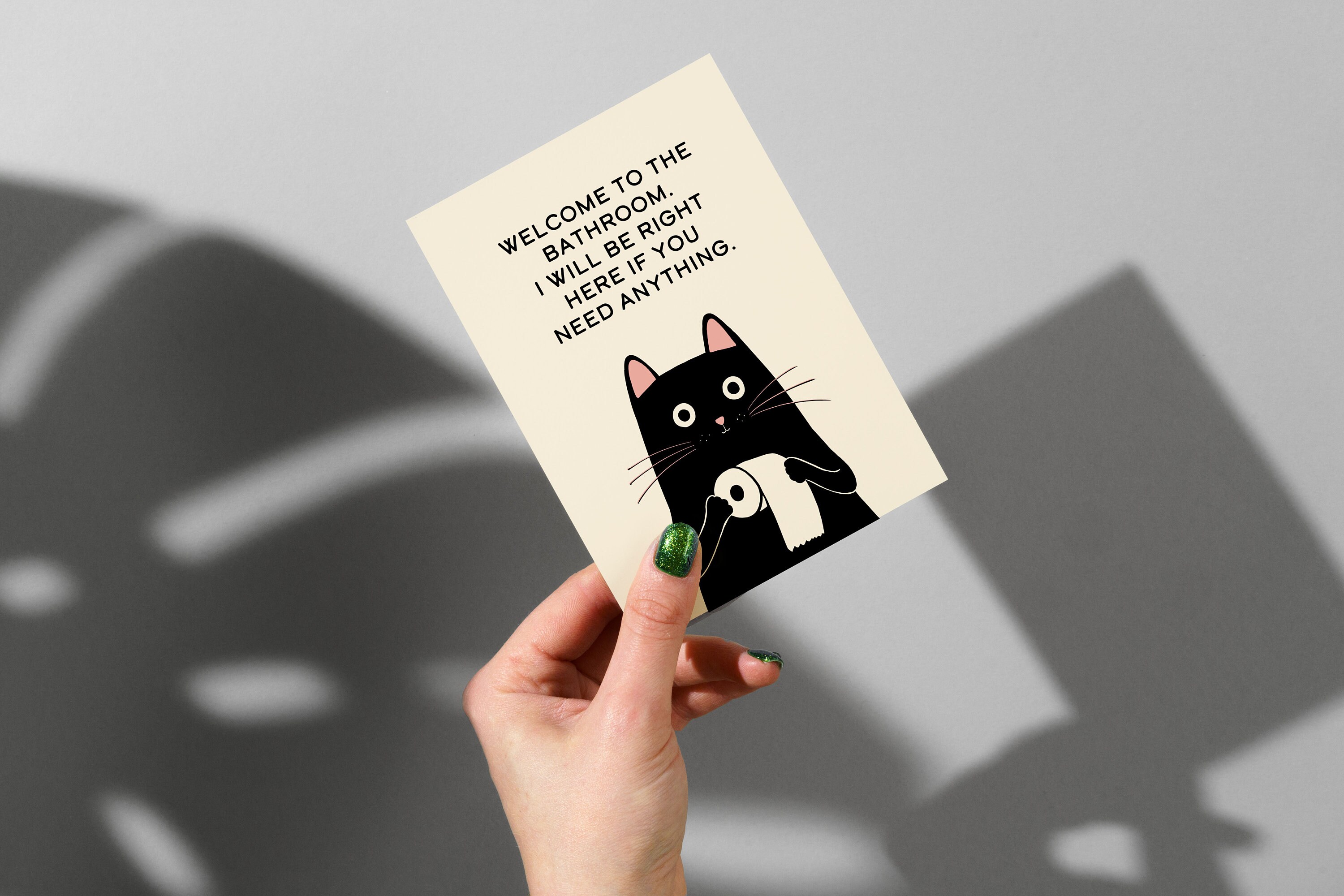 Bathroom Cat Art Print to the Bathroom Pet Etsy