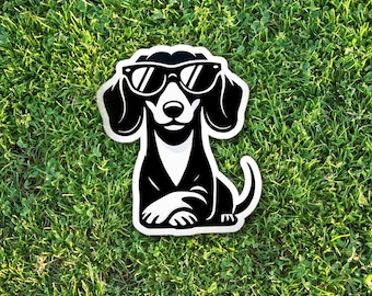 Dachshund Dog Kiss-Cut Stickers, Cute Animal Stickers, Funny Sticker, Dog Lover Gift, Laptop Decal