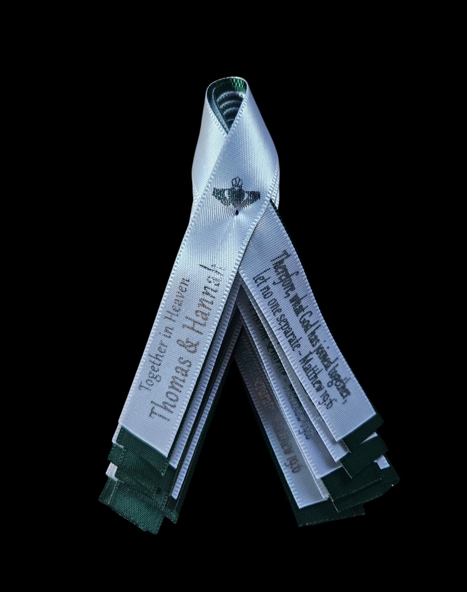 Custom Memorial Ribbon Pin: Personalized Satin Lapel Ribbon, Set of 25 ...