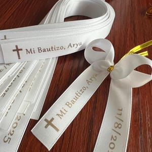 Custom Satin Favor Ribbons: Bowed Party Decoration, Set of 25