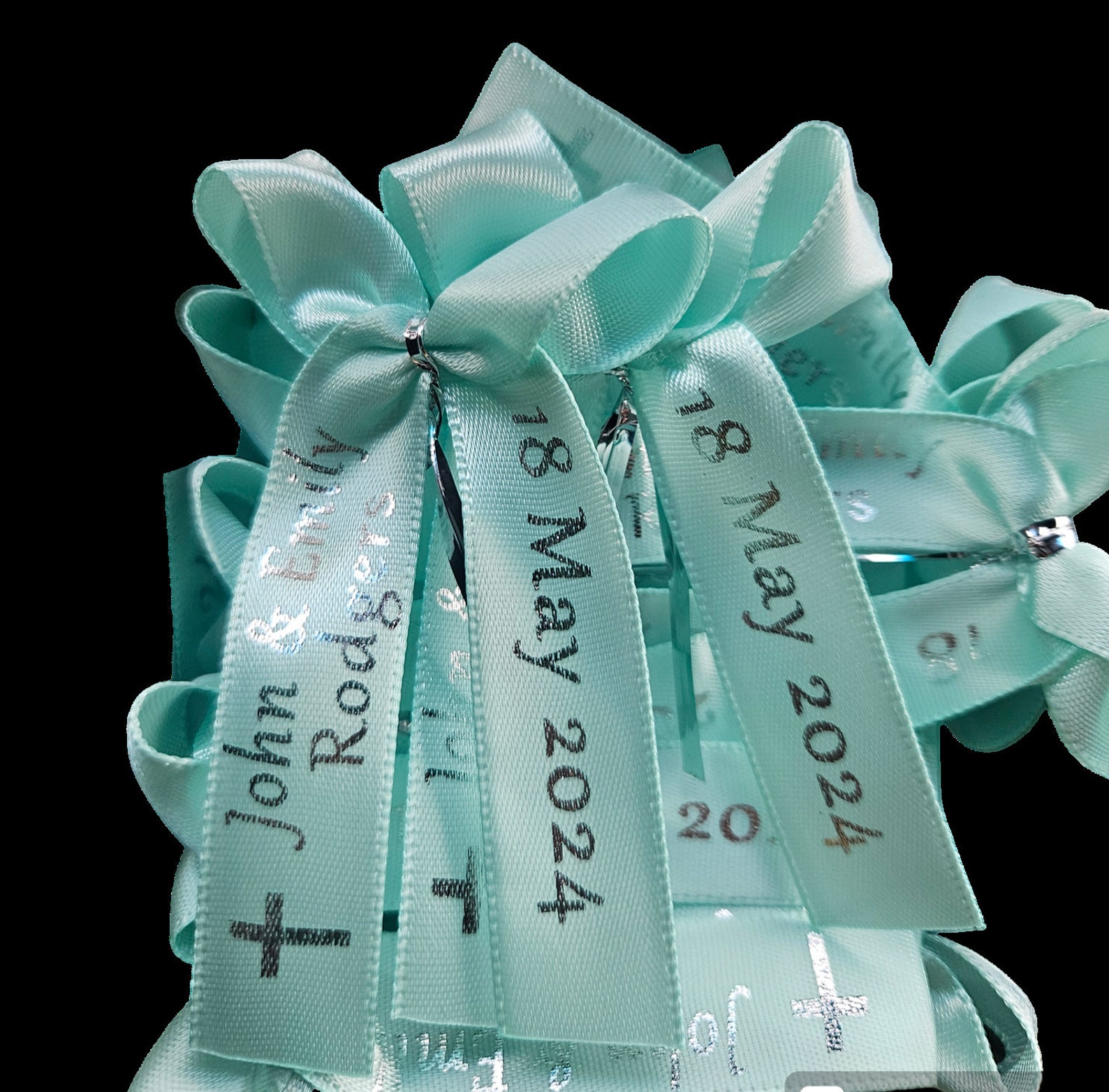 Set of 25 Customized Satin Favor Ribbons: Wedding, Graduation, and All ...